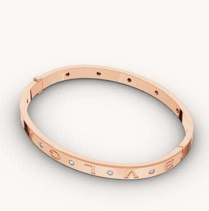 [⭐Sparkve]ZERO 1 PINK GOLD 12 DIAMONDS BRACELET