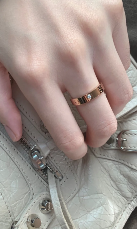 [⭐Sparkve]LOVE RING 4MM 1 DIAMOND