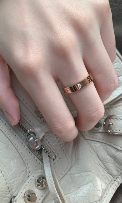 [⭐Sparkve]LOVE RING 4MM 1 DIAMOND
