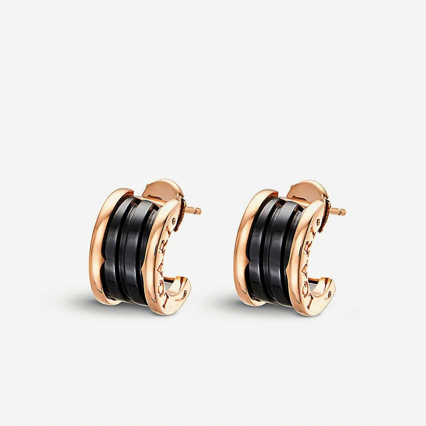 [⭐Sparkve]ZERO 1 PINK GOLD CERAMIC EARRINGS