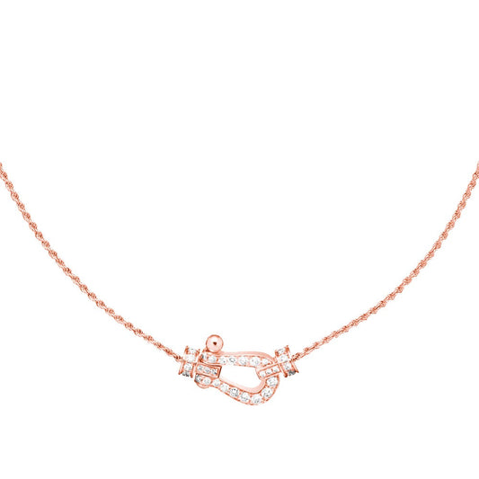 [⭐Sparkve]FORCE 10 PINK GOLD DIAMOND NECKLACE