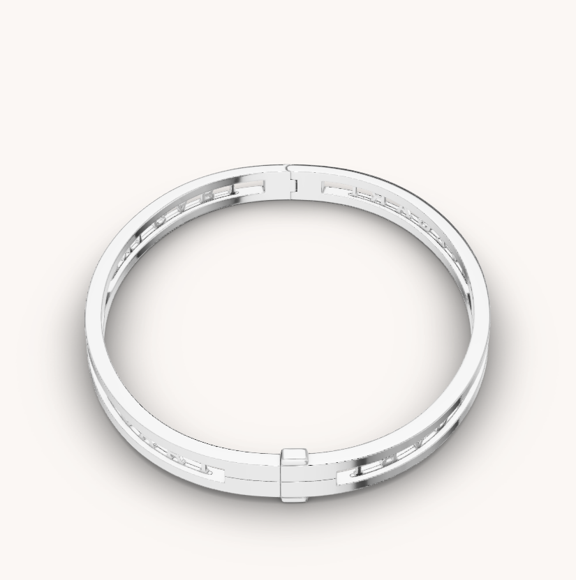 [⭐Sparkve]ZERO 1 SPIRAL LOGO SILVER BRACELET