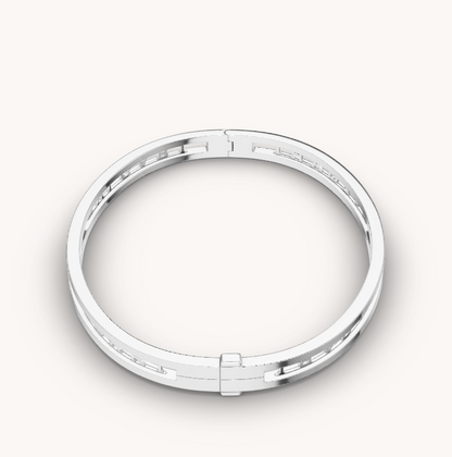 [⭐Sparkve]ZERO 1 SPIRAL LOGO SILVER BRACELET