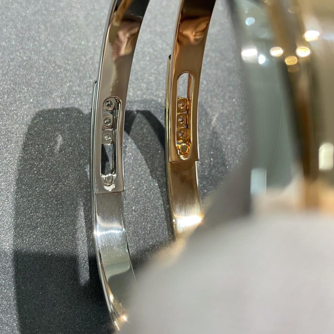 [⭐Sparkve]Move Noa Rose Gold Pavé Diamond Bangle Bracelet