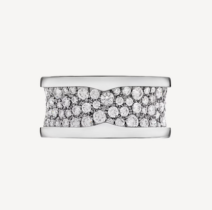 [⭐Sparkve]ZERO 1 WITH PAVED DIAMONDS ON THE SPIRAL RING
