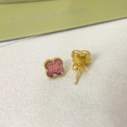 [⭐Sparkve]2026 NEW MINI CLOVER 1 MOTIF  BUBBLE PINK ENAMEL