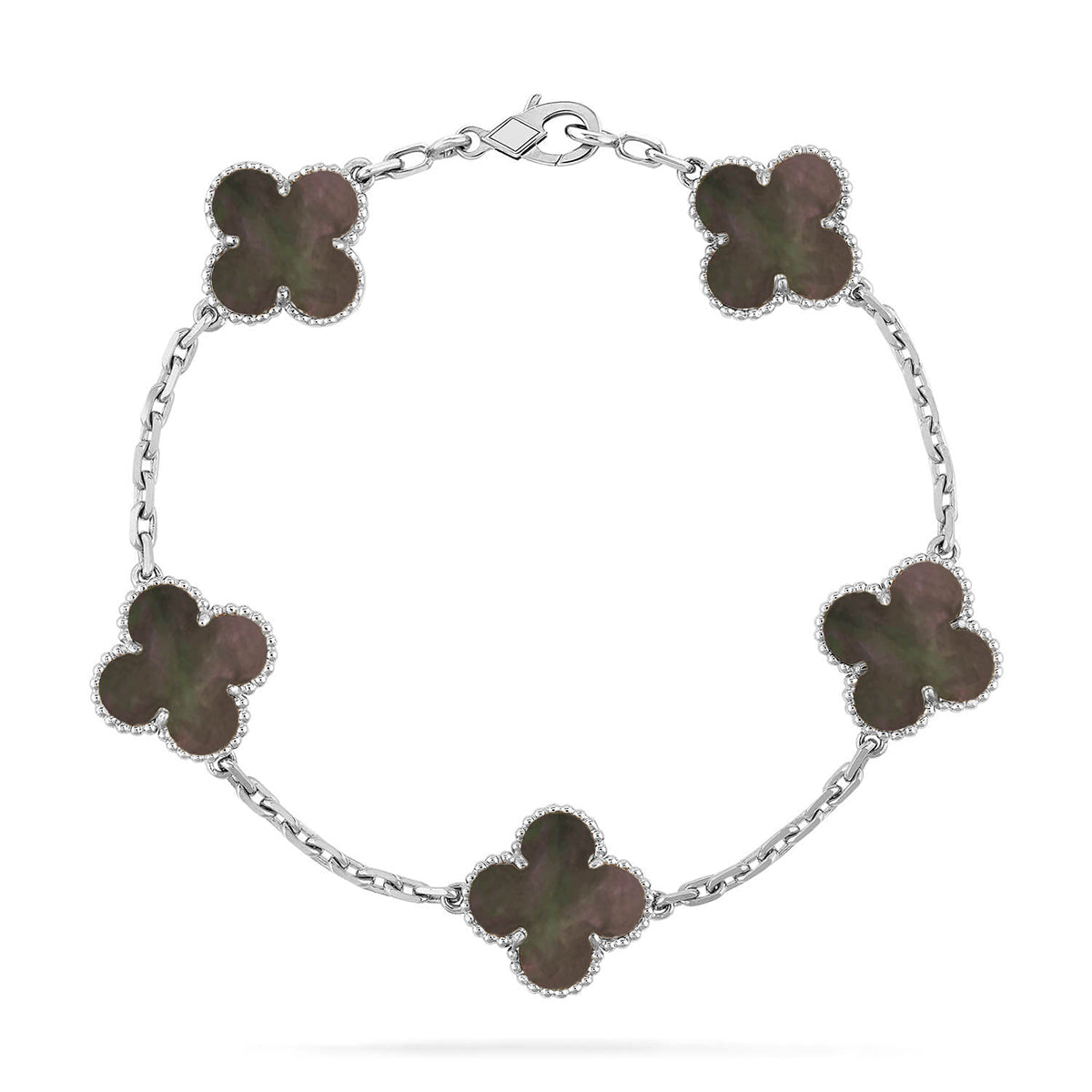 [⭐Sparkve] CLOVER 5 MOTIF GRAY MOP BRACELET COLLECTION