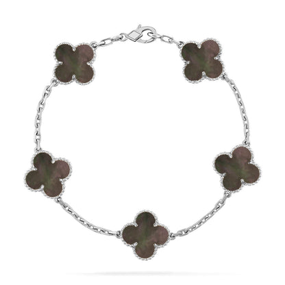 [⭐Sparkve] CLOVER 5 MOTIF GRAY MOP BRACELET COLLECTION
