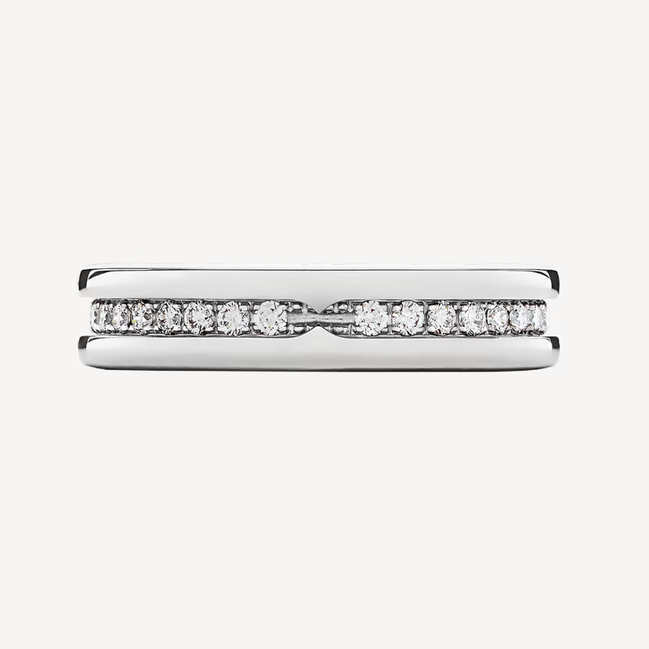 [⭐Sparkve]ZERO 1 ONE-BAND PAVED DIAMONDS ON THE SPIRAL RING