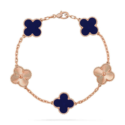 [⭐Sparkve]CLOVER 5 MOTIF LAPIS LAZULI BRACELET COLLECTION