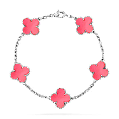 [⭐Sparkve] CLOVER 5 MOTIFS  PINK MOP BRACELET COLLECTION