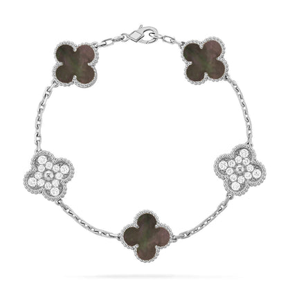 [⭐Sparkve] CLOVER 5 MOTIF GRAY MOP BRACELET COLLECTION