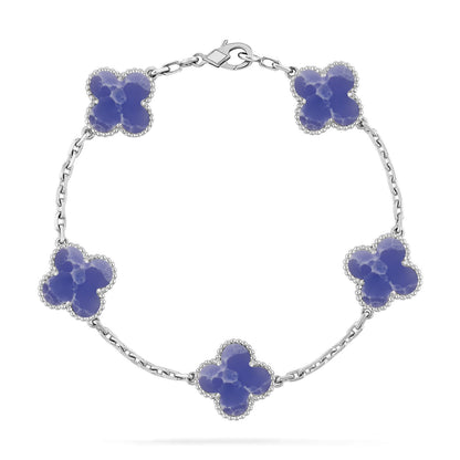 [⭐Sparkve]CLOVER 5 MOTIF BLUE VEINS BRACELET COLLECTION