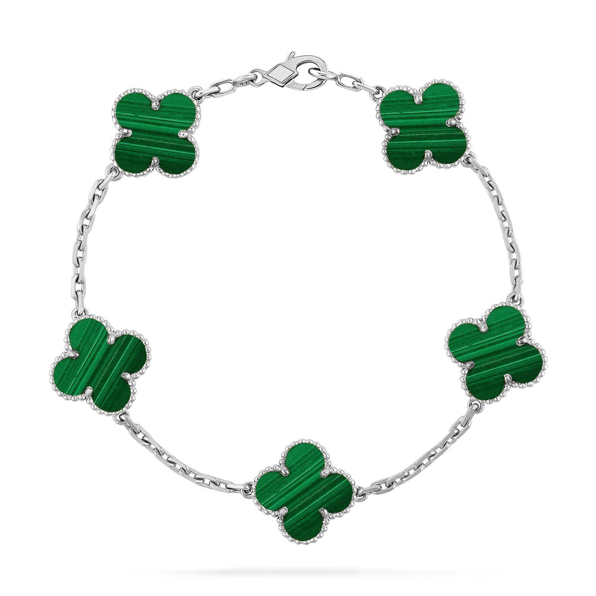 [⭐Sparkve] CLOVER 5 MOTIF MALACHITE BRACELET COLLECTION