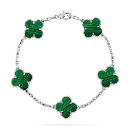 [⭐Sparkve] CLOVER 5 MOTIF MALACHITE BRACELET COLLECTION