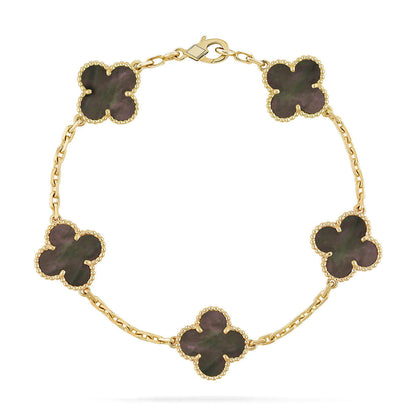 [⭐Sparkve] CLOVER 5 MOTIF GRAY MOP BRACELET COLLECTION