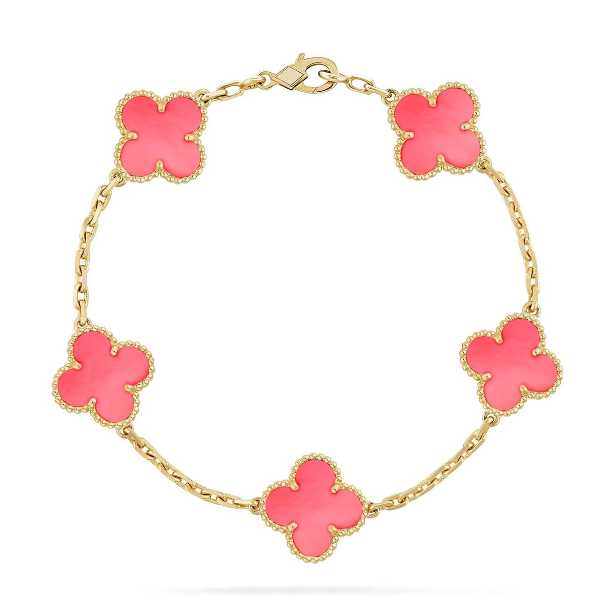 [⭐Sparkve] CLOVER 5 MOTIFS  PINK MOP BRACELET COLLECTION