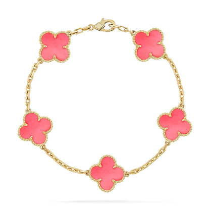 [⭐Sparkve] CLOVER 5 MOTIFS  PINK MOP BRACELET COLLECTION