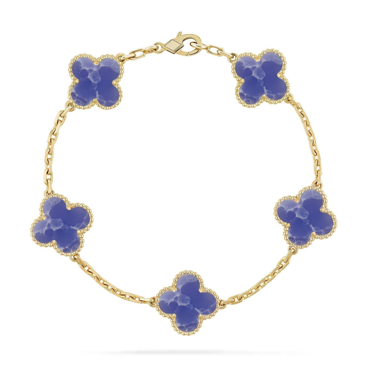 [⭐Sparkve]CLOVER 5 MOTIF BLUE VEINS BRACELET COLLECTION
