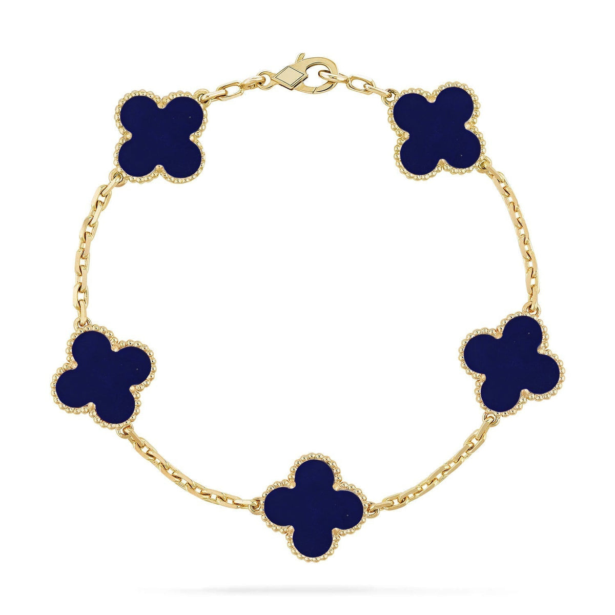 [⭐Sparkve]CLOVER 5 MOTIF LAPIS LAZULI BRACELET COLLECTION