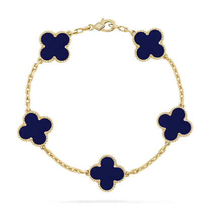 [⭐Sparkve]CLOVER 5 MOTIF LAPIS LAZULI BRACELET COLLECTION