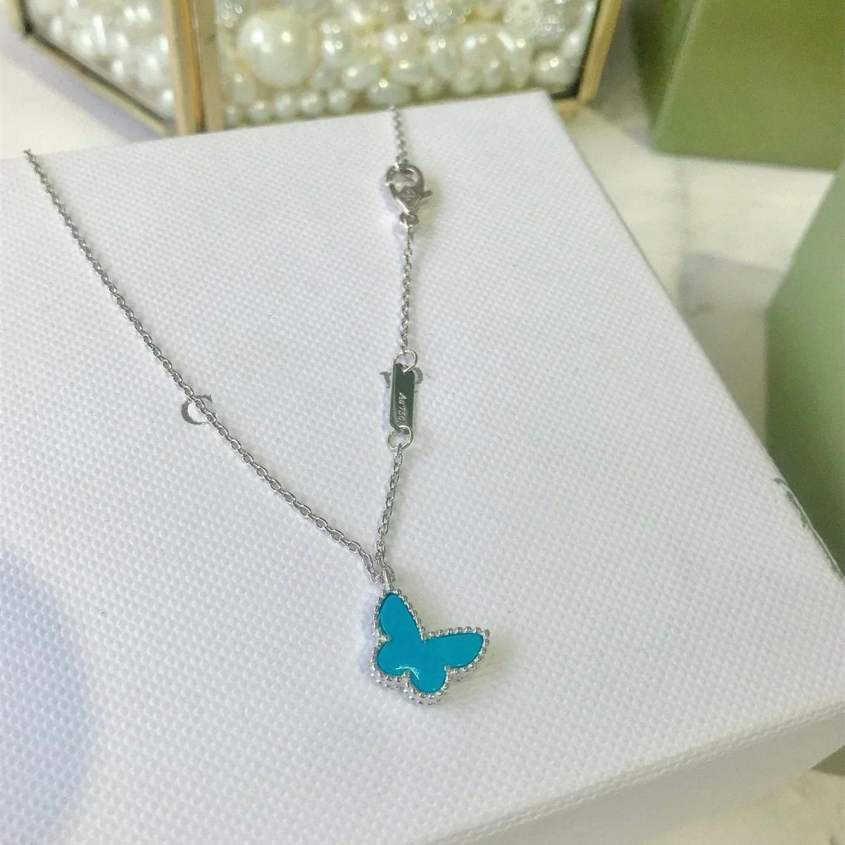 [⭐Sparkve]BUTTERFLY TURQUOISE BUTTERFLY BRACELET SILVER