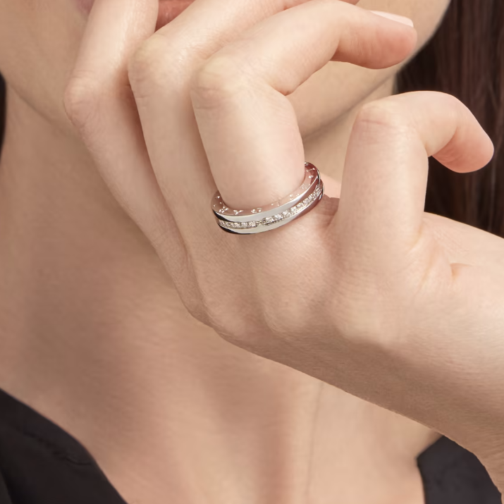 [⭐Sparkve]ZERO 1 ONE-BAND PAVED DIAMONDS ON THE SPIRAL RING