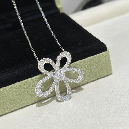[⭐Sparkve]FLOWERLACE NECKLACE FULL DIAMONDS