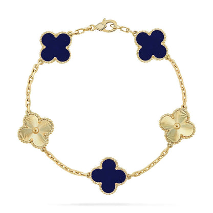 [⭐Sparkve]CLOVER 5 MOTIF LAPIS LAZULI BRACELET COLLECTION