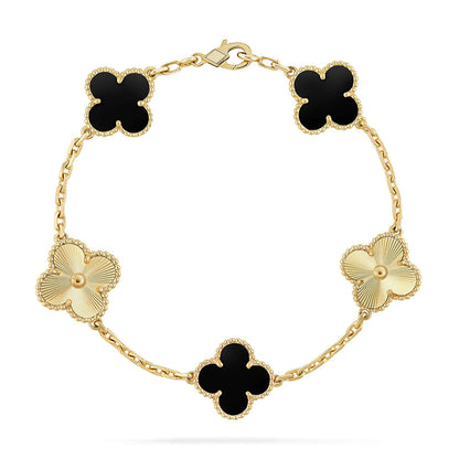[⭐Sparkve] CLOVER 5 MOTIF ONYXS BRACELET COLLECTION