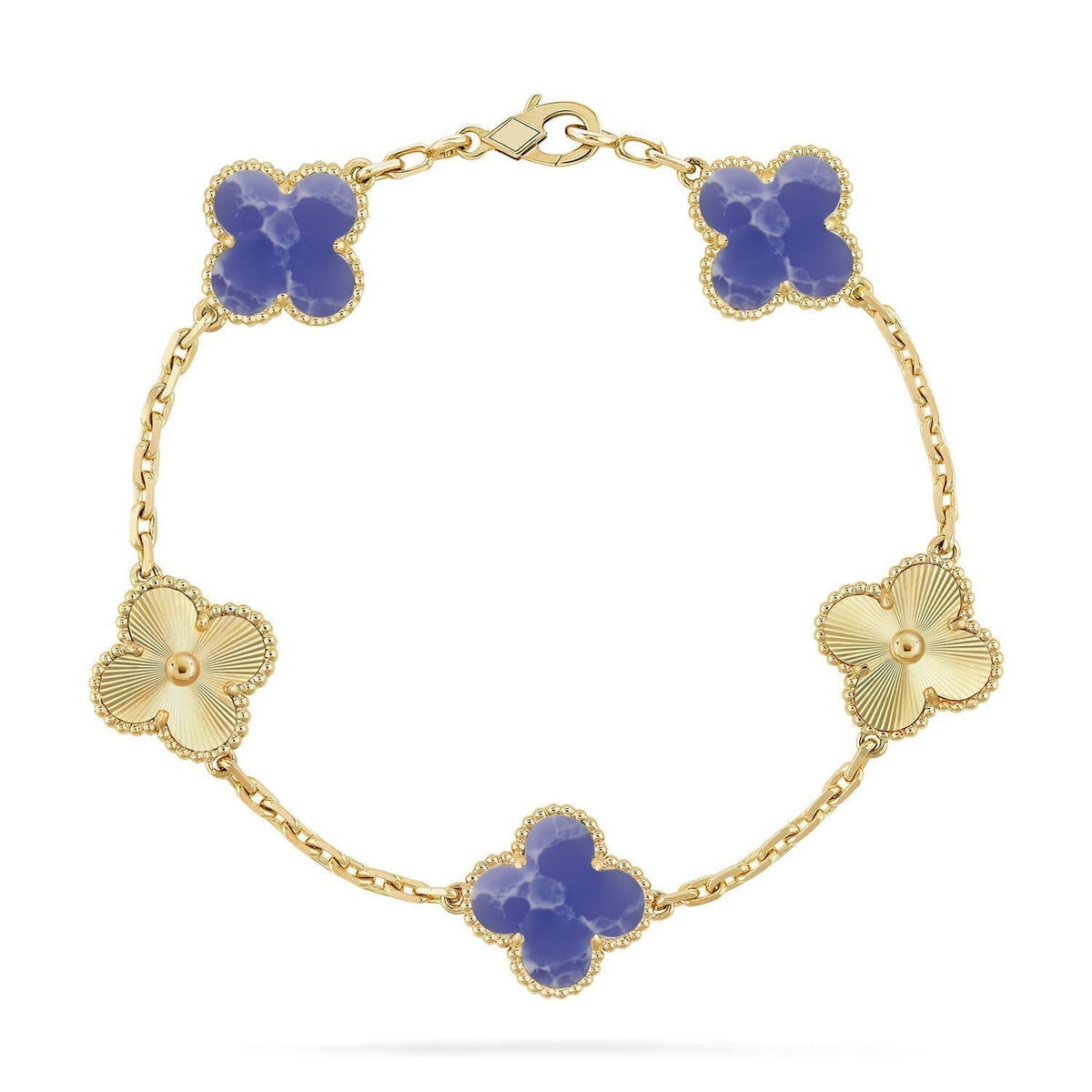 [⭐Sparkve]CLOVER 5 MOTIF BLUE VEINS BRACELET COLLECTION