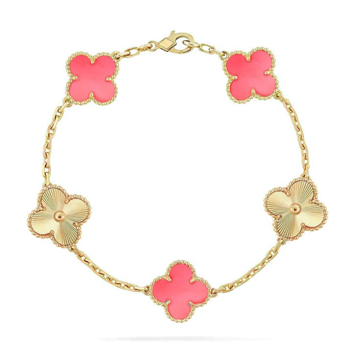 [⭐Sparkve] CLOVER 5 MOTIFS  PINK MOP BRACELET COLLECTION