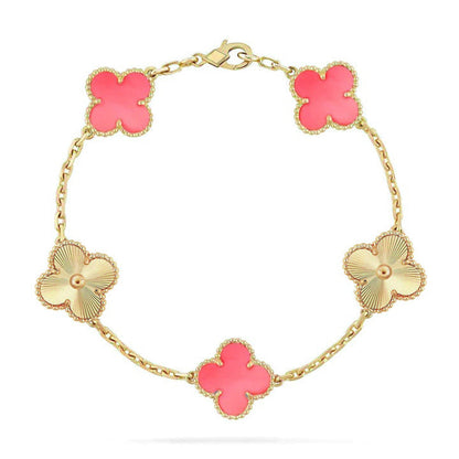 [⭐Sparkve] CLOVER 5 MOTIFS  PINK MOP BRACELET COLLECTION