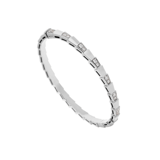 [⭐Sparkve]SERPENTI BRACELET SILVER DIAMOND