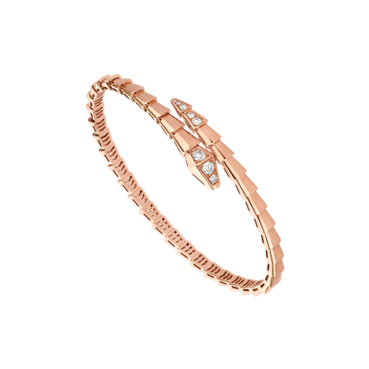 [⭐Sparkve]SERPENTI BRACELET DIAMONDS PINK GOLD