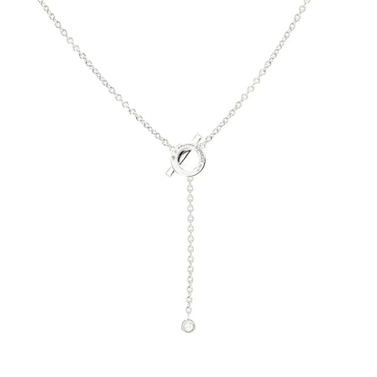 [⭐Sparkve]FINESSE SILVER DIAMOND NECKLACE