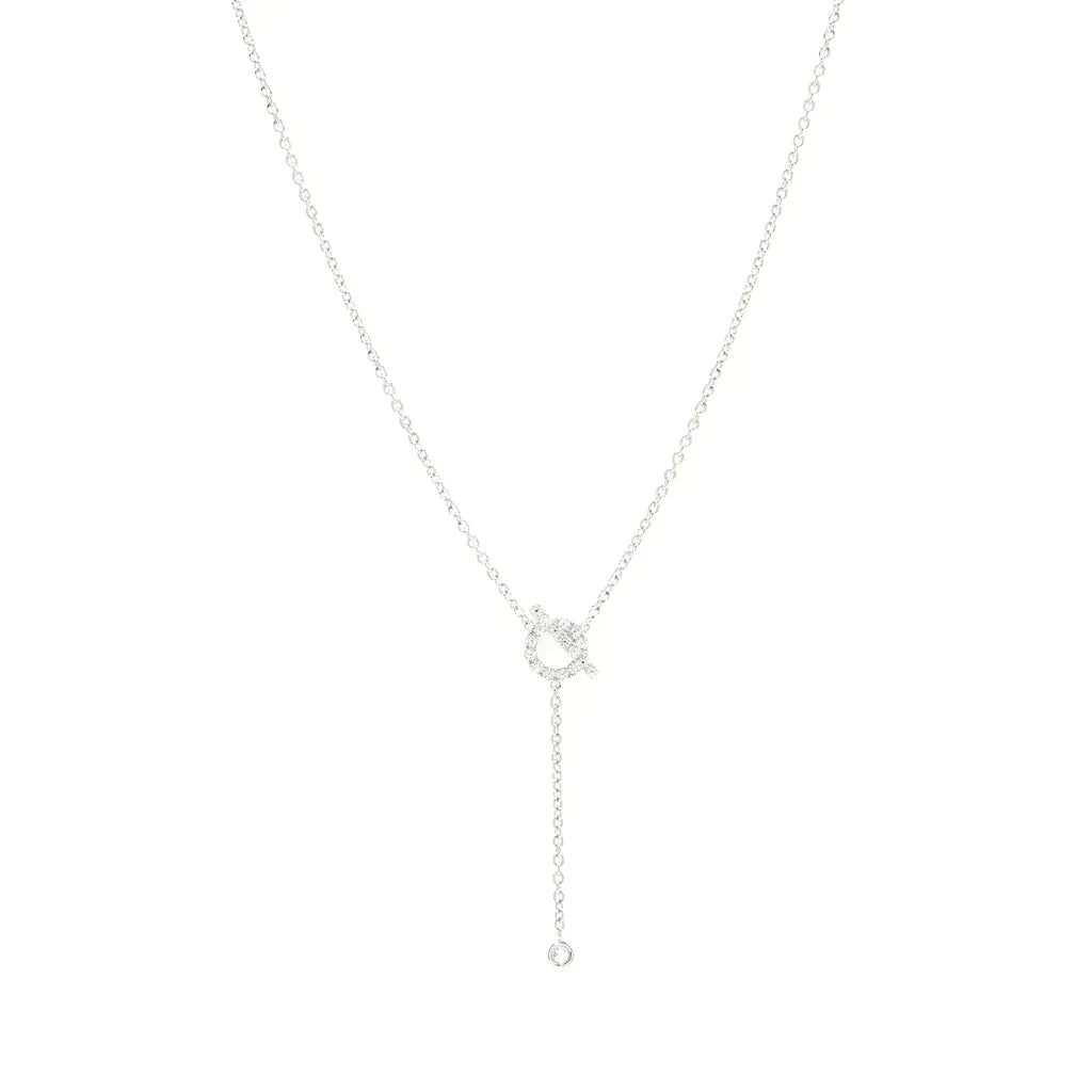 [⭐Sparkve]FINESSE SILVER DIAMOND NECKLACE