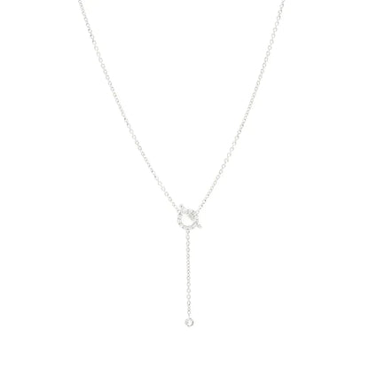 [⭐Sparkve]FINESSE SILVER DIAMOND NECKLACE