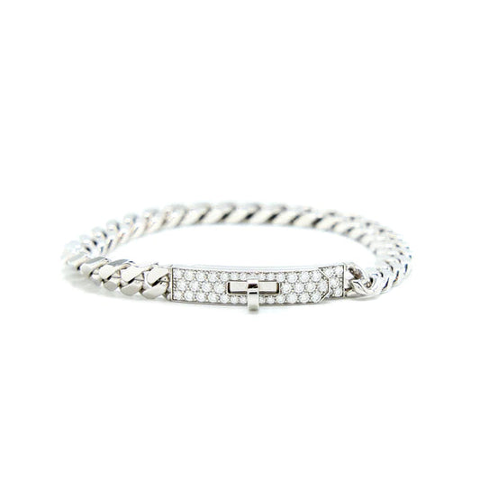 [⭐Sparkve]KELLY CHAIN SILVER DIAMOND BRACELET