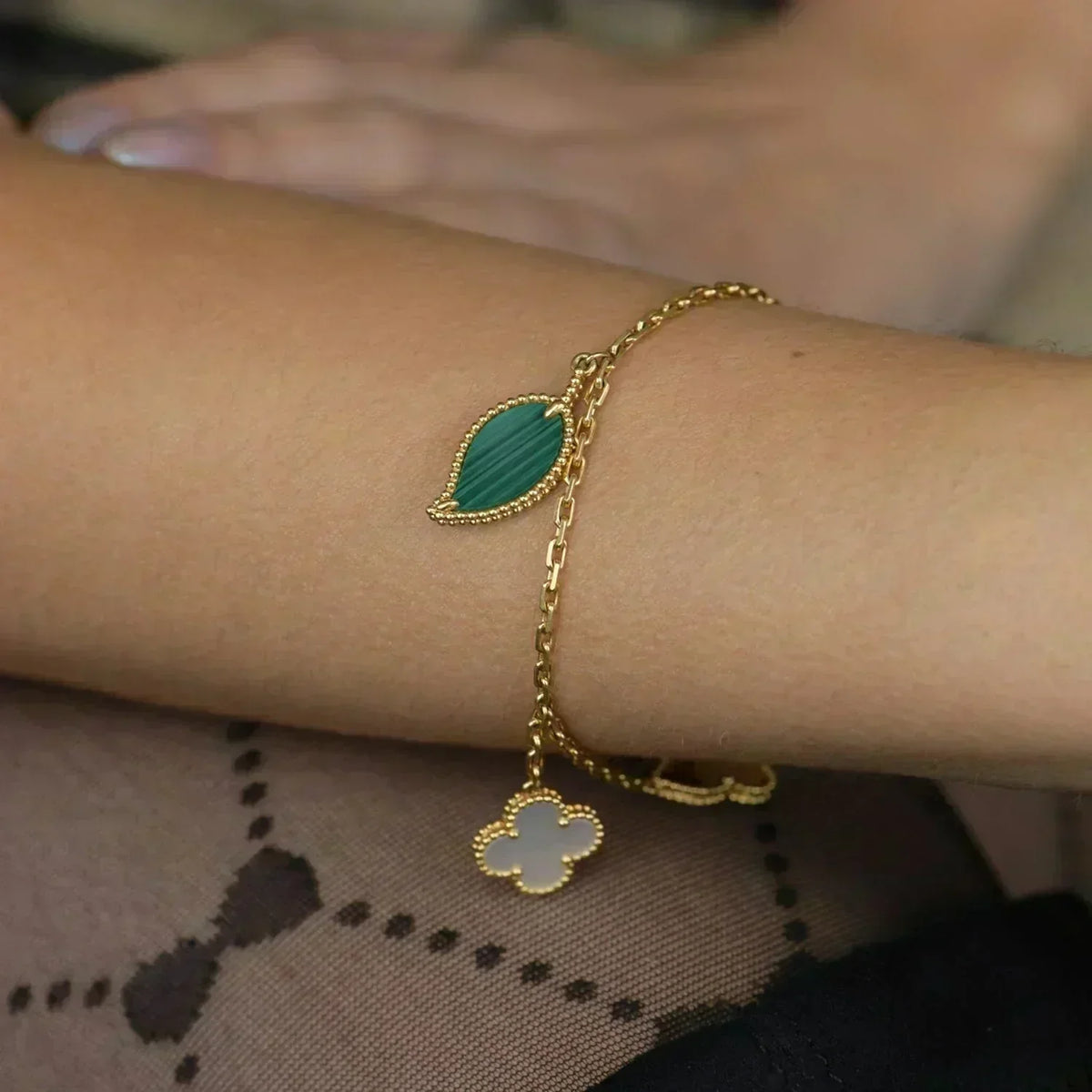 [⭐Sparkve]Sparkve SPRING 5 MOTIF GOLD BRACELET