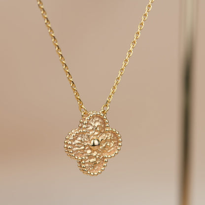 [⭐Sparkve]CLOVER 15MM  BRONZING NECKLACE