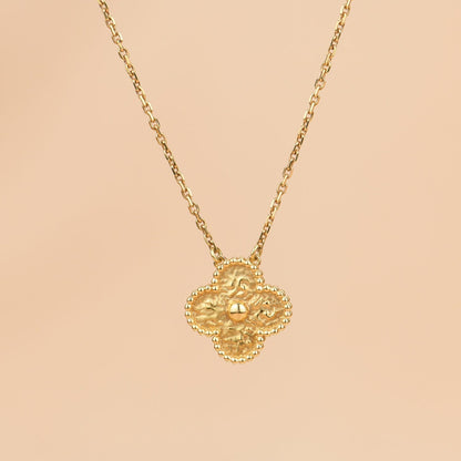 [⭐Sparkve]CLOVER 15MM  BRONZING NECKLACE