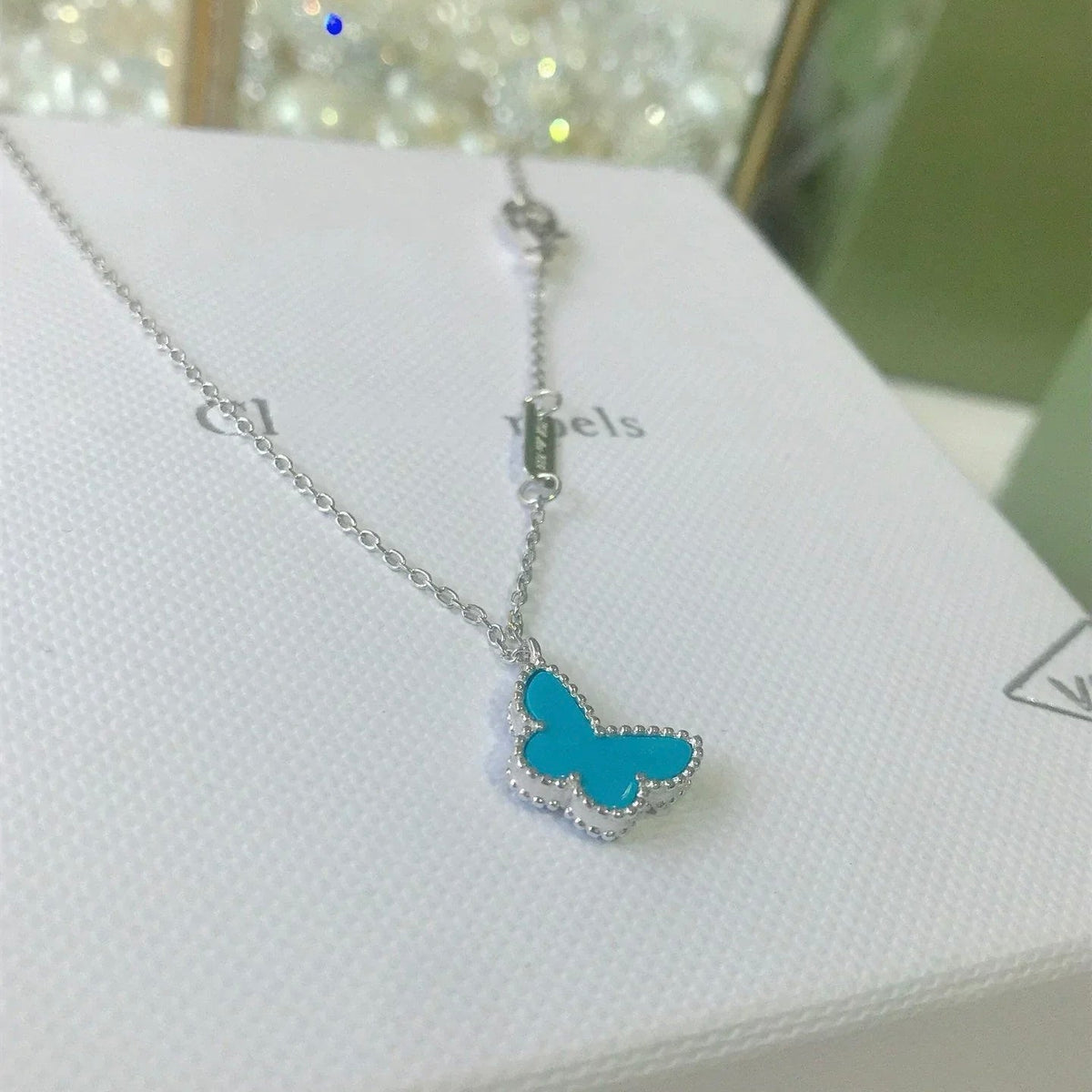 [⭐Sparkve]BUTTERFLY TURQUOISE BUTTERFLY BRACELET SILVER