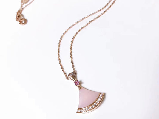 [⭐Sparkve]DREAM NECKLACE PINK MOP DIAMOND