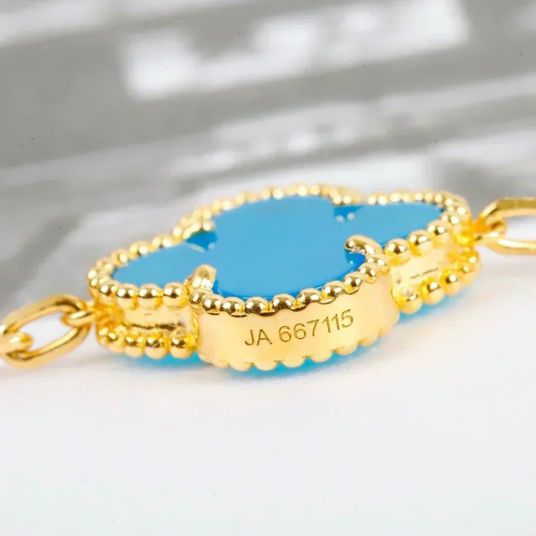 [⭐Sparkve] CLOVER 5 MOTIF TURQUOISE BRACELET COLLECTION
