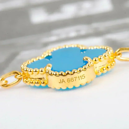 [⭐Sparkve] CLOVER 5 MOTIF TURQUOISE BRACELET COLLECTION