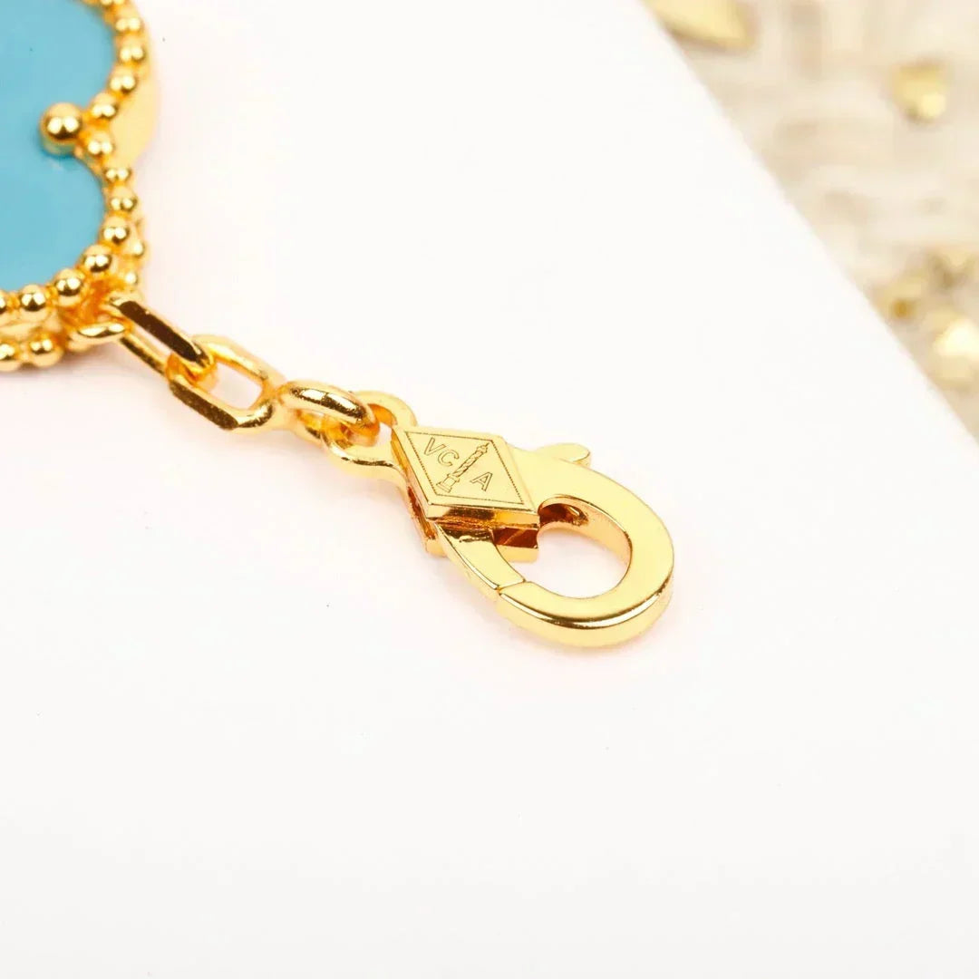 [⭐Sparkve] CLOVER 5 MOTIF TURQUOISE BRACELET COLLECTION