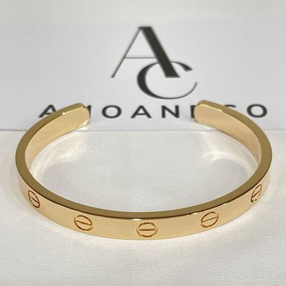 [⭐Sparkve]LOVE BRACELET 6.1MM OPEN CUFF