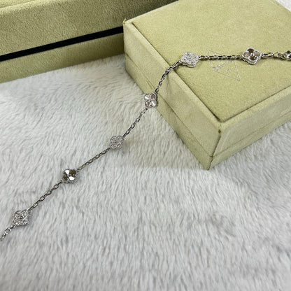 [⭐Sparkve]CLOVER 6 MOTIF DIAMOND LASER BRACELET