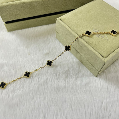 [⭐Sparkve]CLOVER 6 MOTIF  ONYXS BRACELET